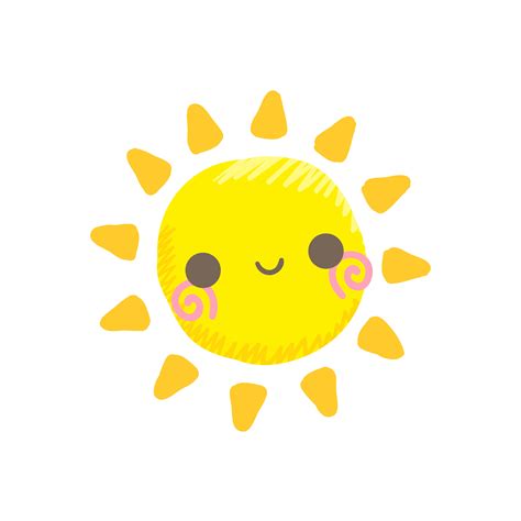Free for commercial use High Quality Images. . Cute sun drawing